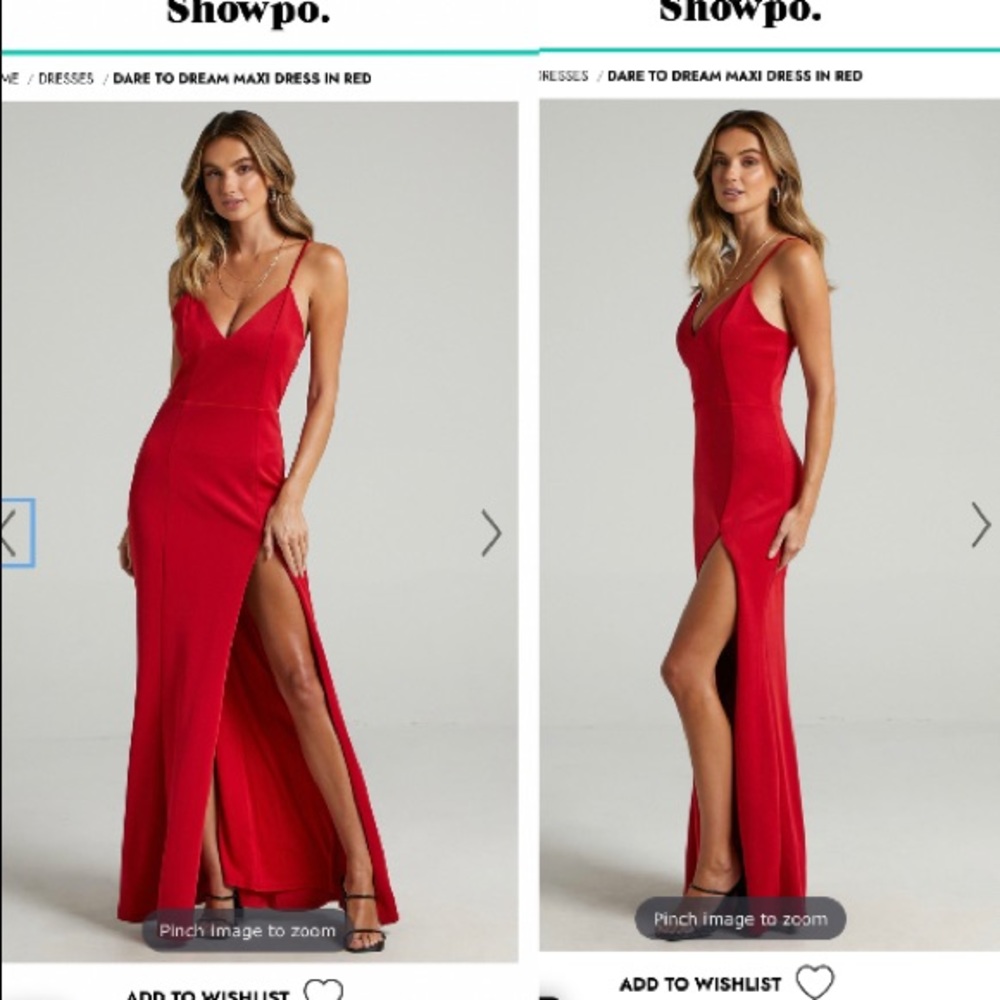 SHOWPO DARE TO DREAM MAXI DRESS IN RED